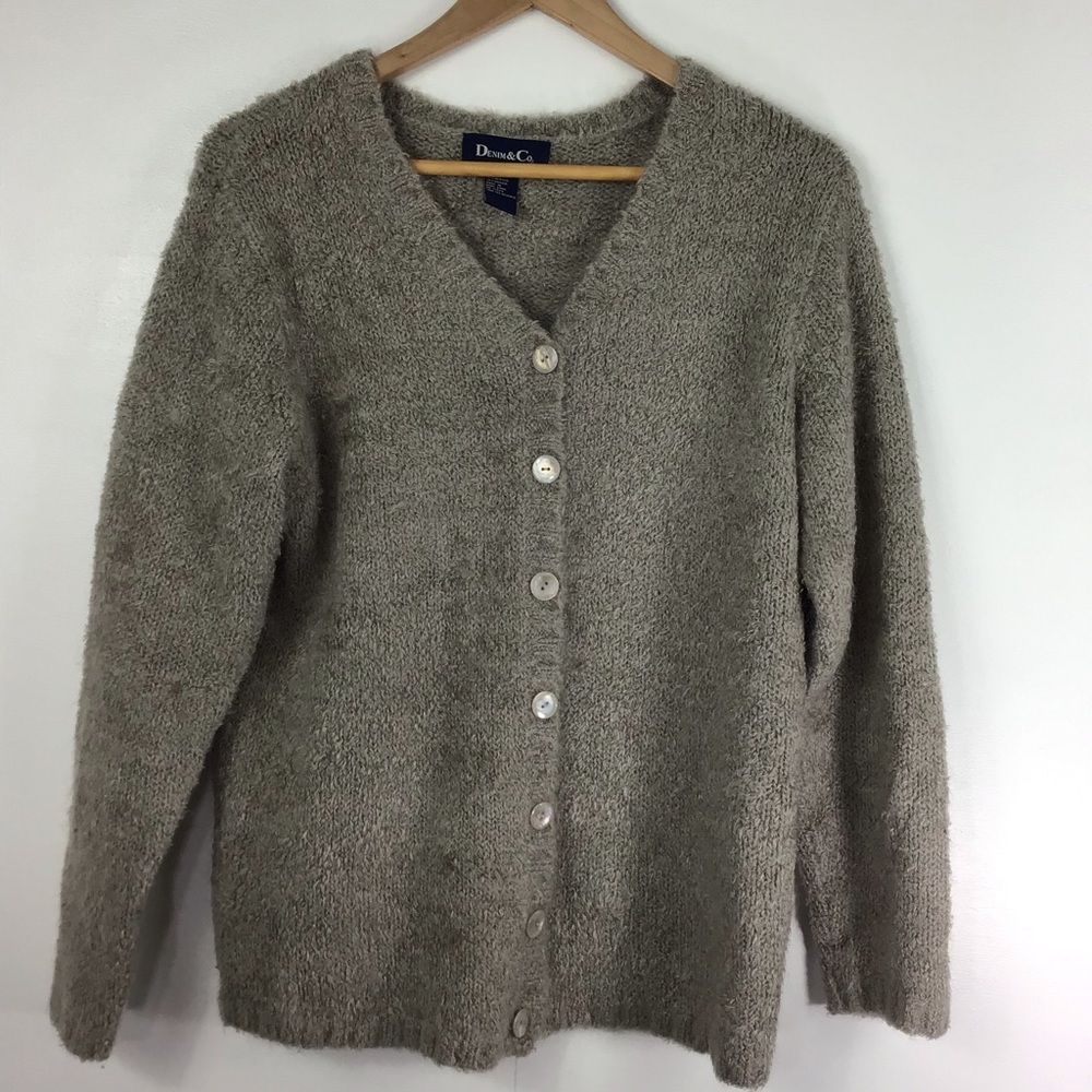 Denim & Co. Large Teddybear Cardigan